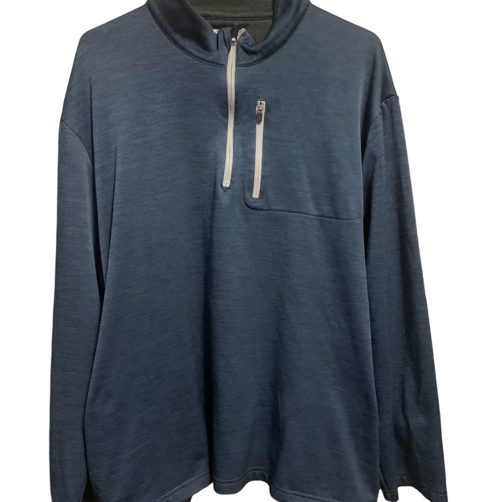 PGA Tour Blue Zip Up Sweater with Stand-Up Collar
